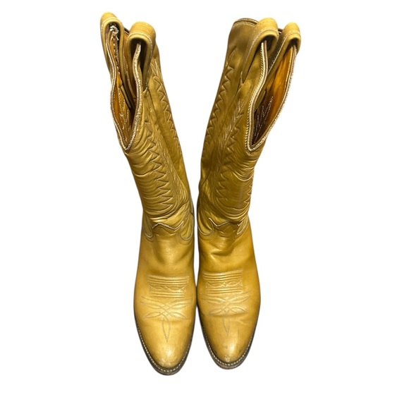 Tony Lama Mustard Cowboy Boots - Picture 5 of 6